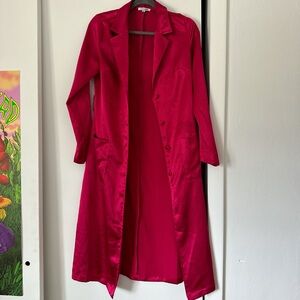 Fashion Nova Fuchsia Long Coat